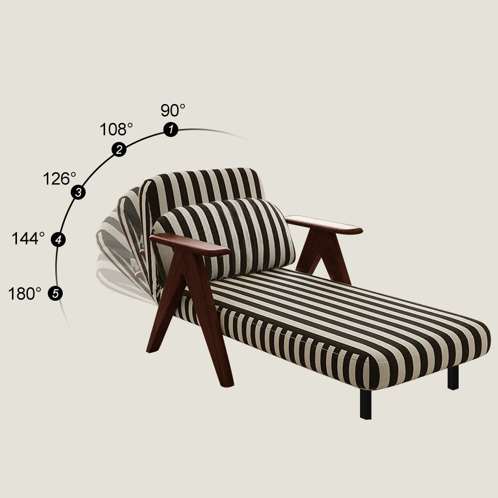 Solid Wood Lounge Chair Sleeper Sofa Bed