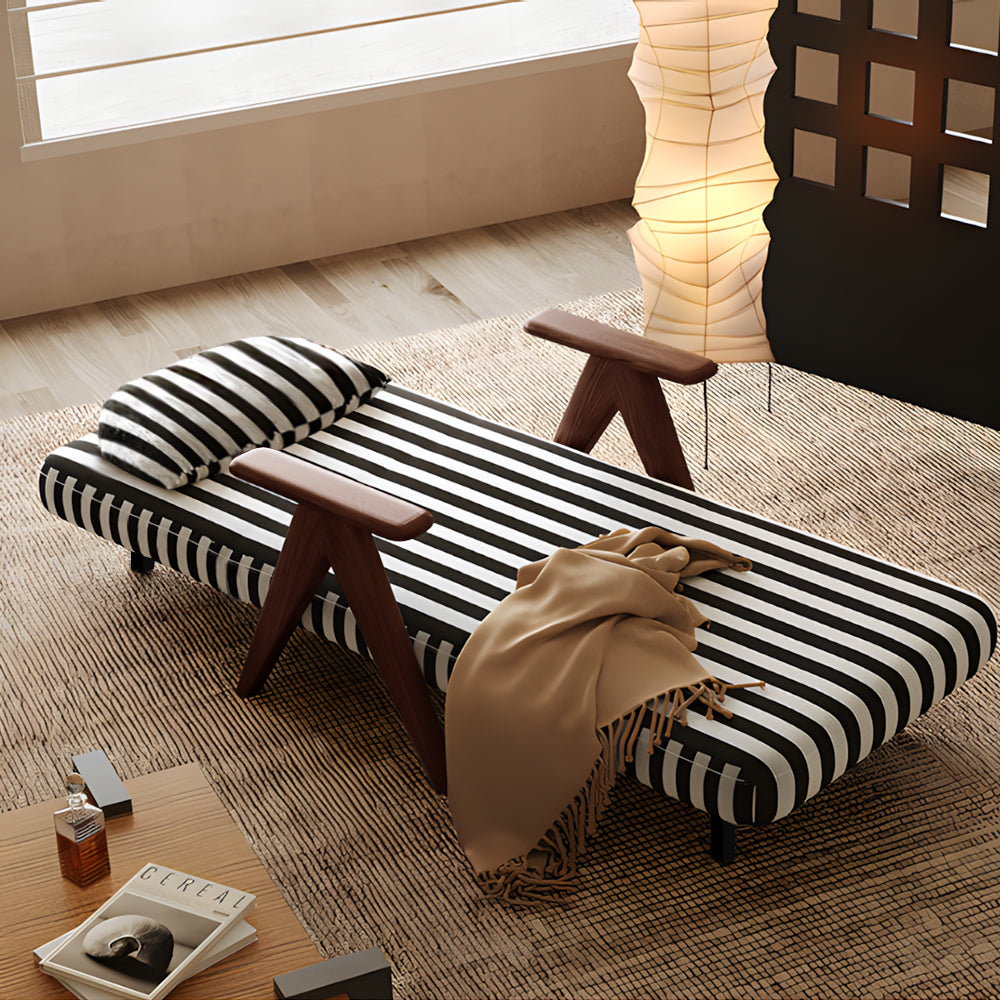 Solid Wood Lounge Chair Sleeper Sofa Bed