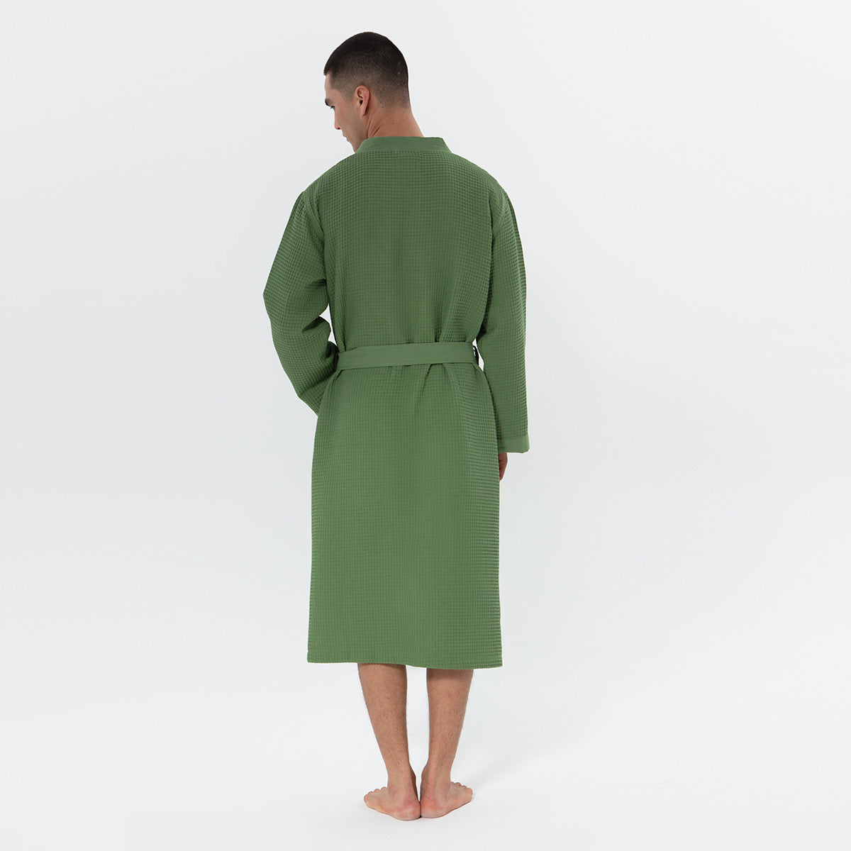 Men's Lightweight Kimono Waffle Spa Robe